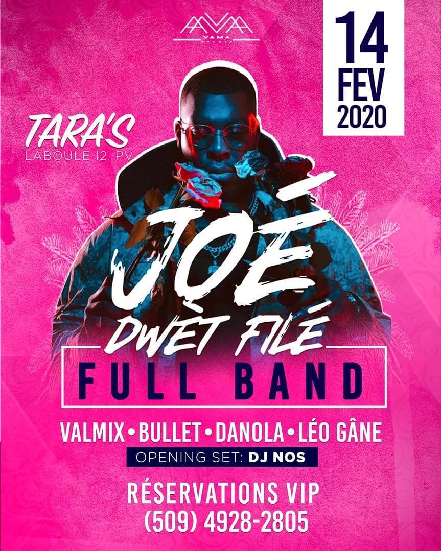 Joé Dwèt Filé en concert en Haïti pour la Saint-Valentin