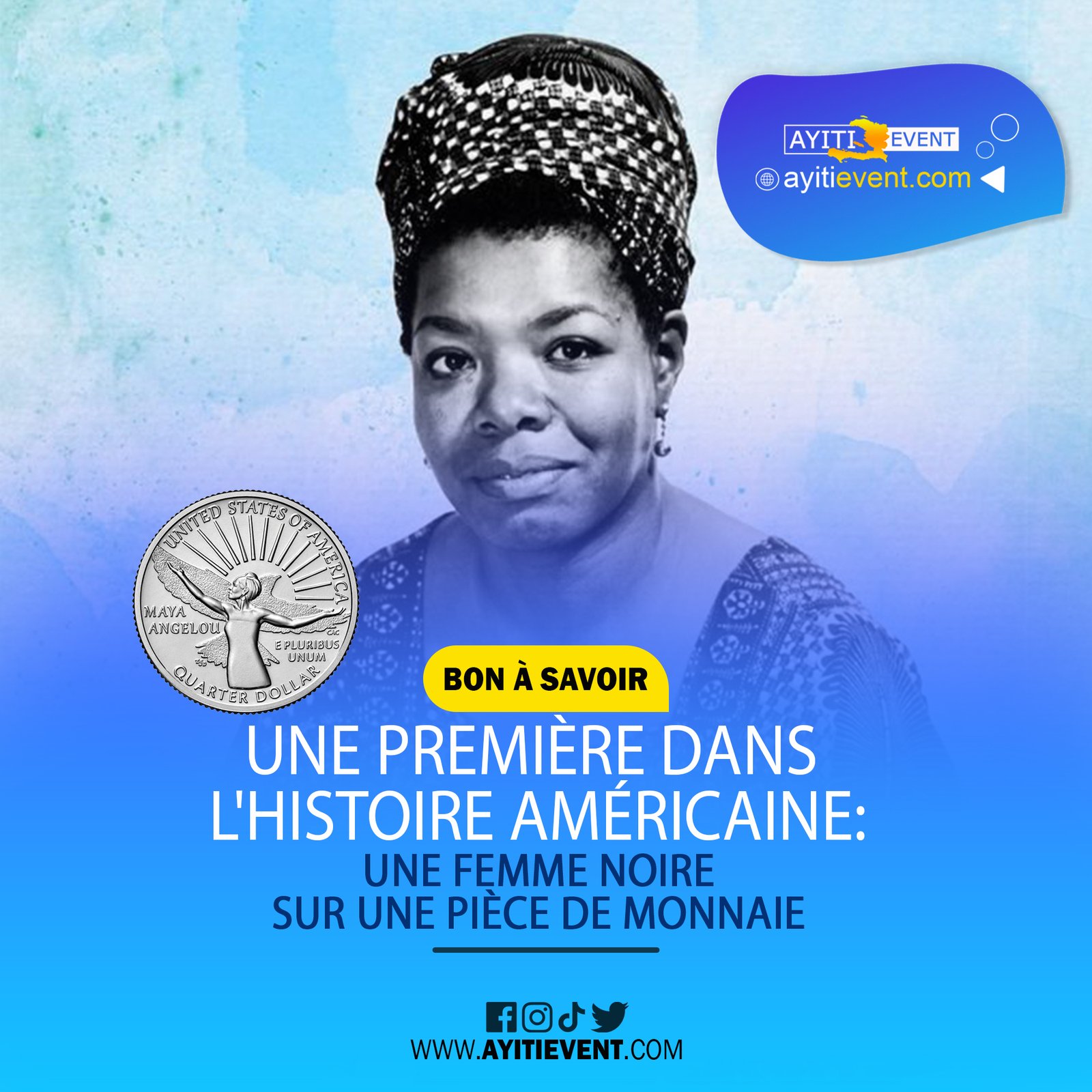 Une première dans l'histoire américaine: une femme noire sur une pièce de monnaie